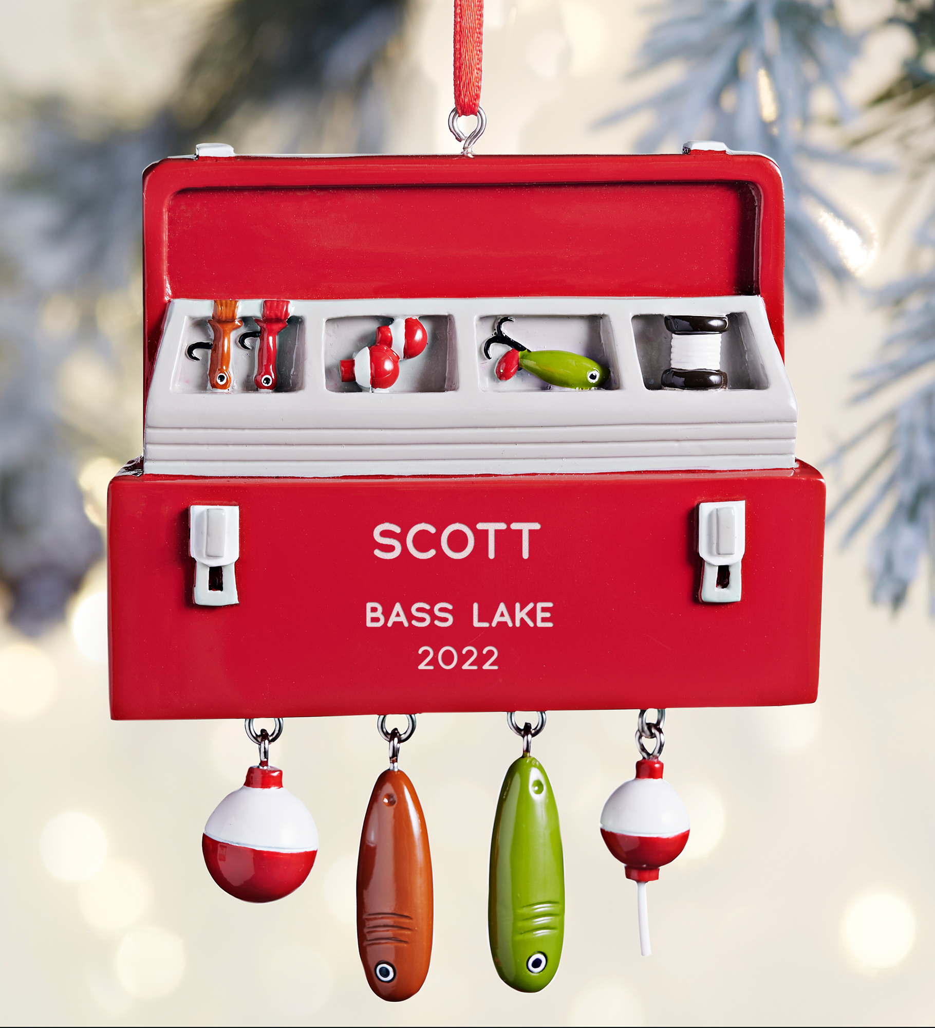 Fishing Tackle Box<sup>©</sup> Personalized Ornament